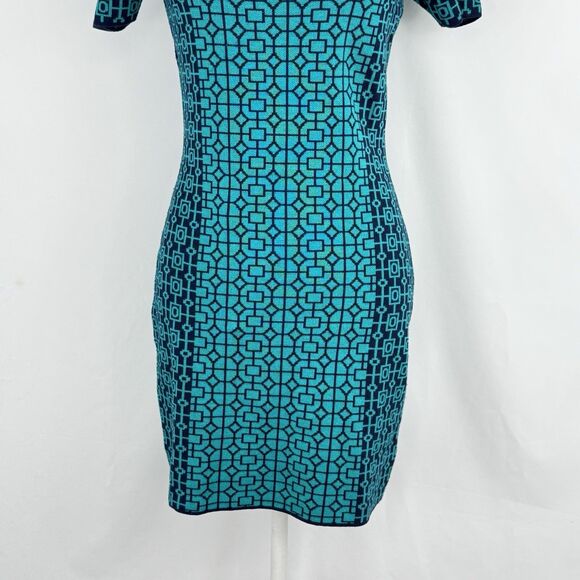 Romeo Juliet Couture Bodycon Dress Womens Size M Short Sleeve Fitted Knit - Picture 10 of 16